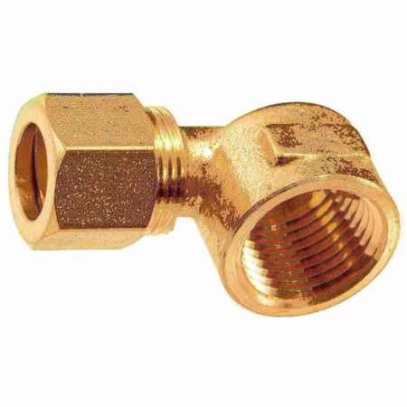MIDWEST FASTENER 1/2" OD x 1/2FIP Brass Compression Pipe Elbows 2PK 34474